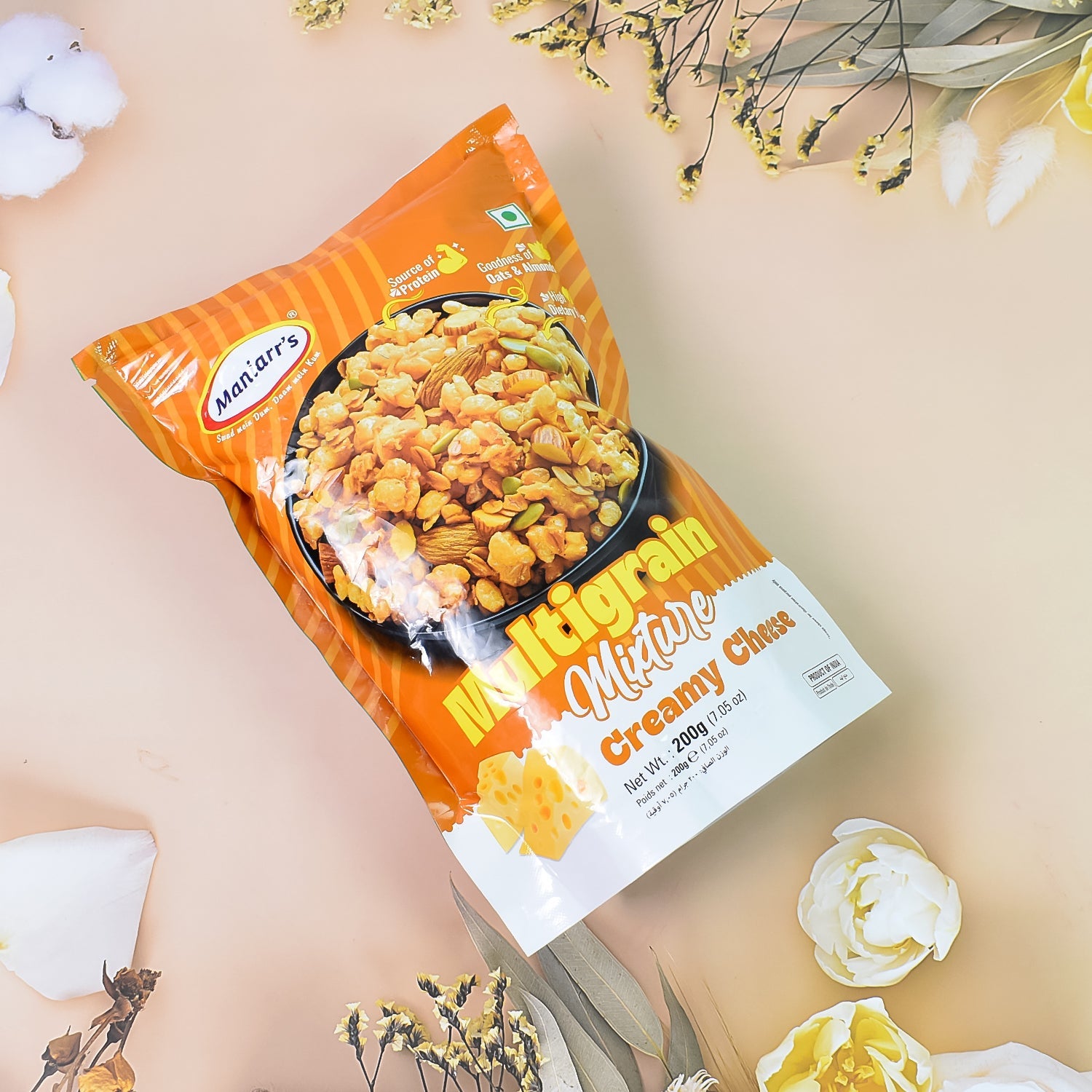 Maniarr's Creamy Cheese ROASTED MULTIGRAIN MIXTURE (200Gm) Maniarr's Creamy Cheese ROASTED MULTIGRAIN MIXTURE (200Gm)